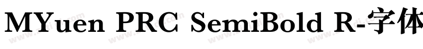 MYuen PRC SemiBold R字体转换